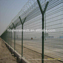 airport welded wire fence concertina fence on top for security fence